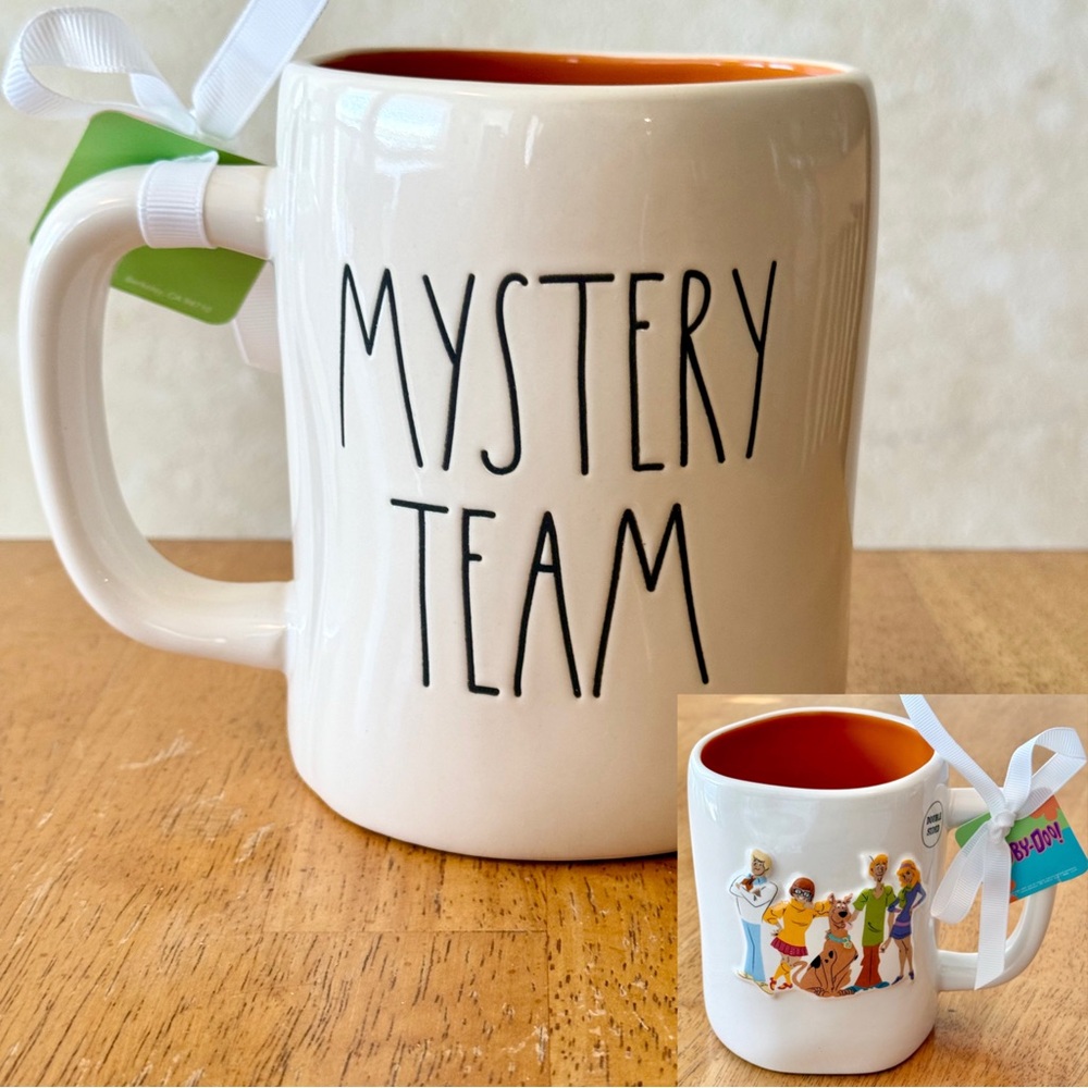 Rae Dunn Scooby Doo Double Sided MYSTERY TEAM Ceramic Mug NEW!!